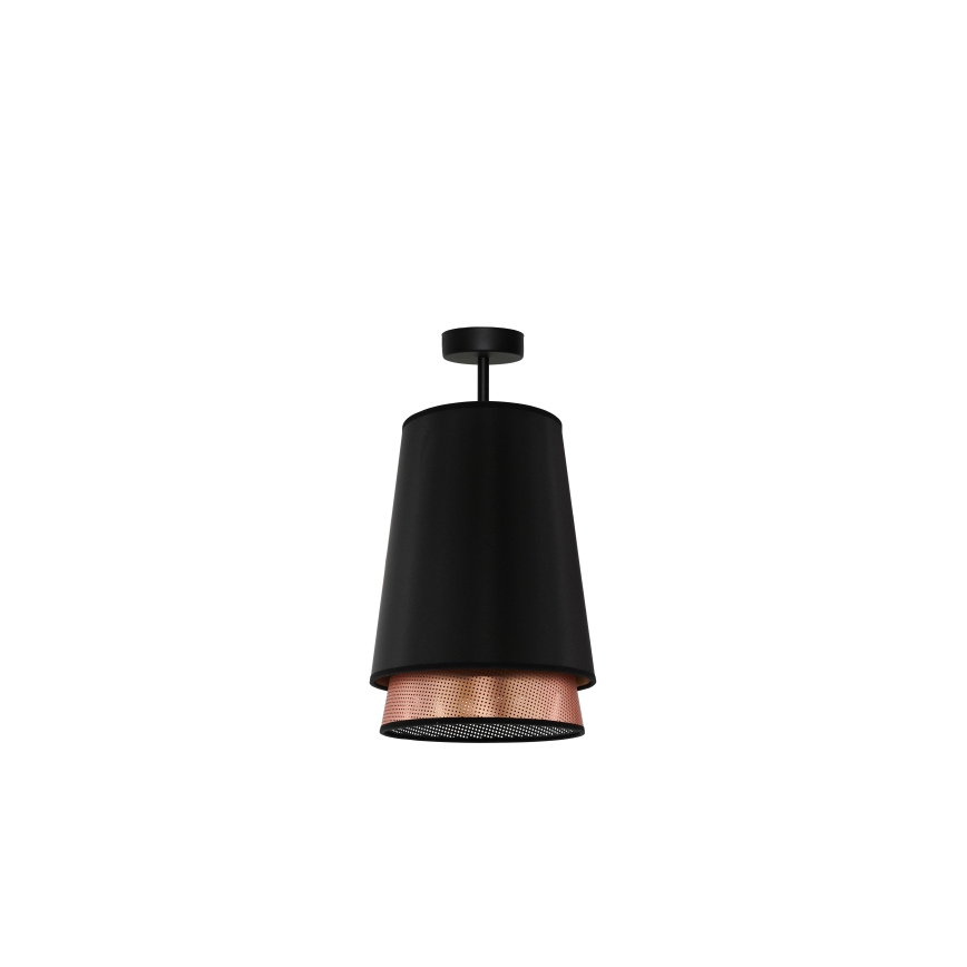 Duolla - Lámpara de techo BELL SHINY 1xE27/15W/230V diá. 25 cm negro/cobre