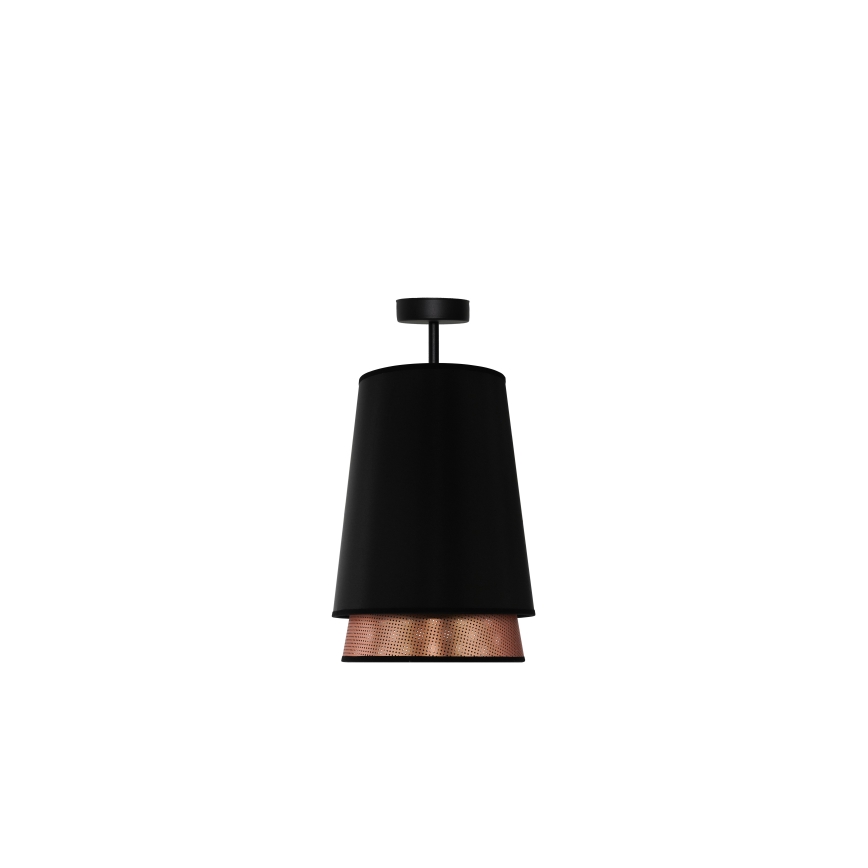 Duolla - Lámpara de techo BELL SHINY 1xE27/15W/230V diá. 25 cm negro/cobre