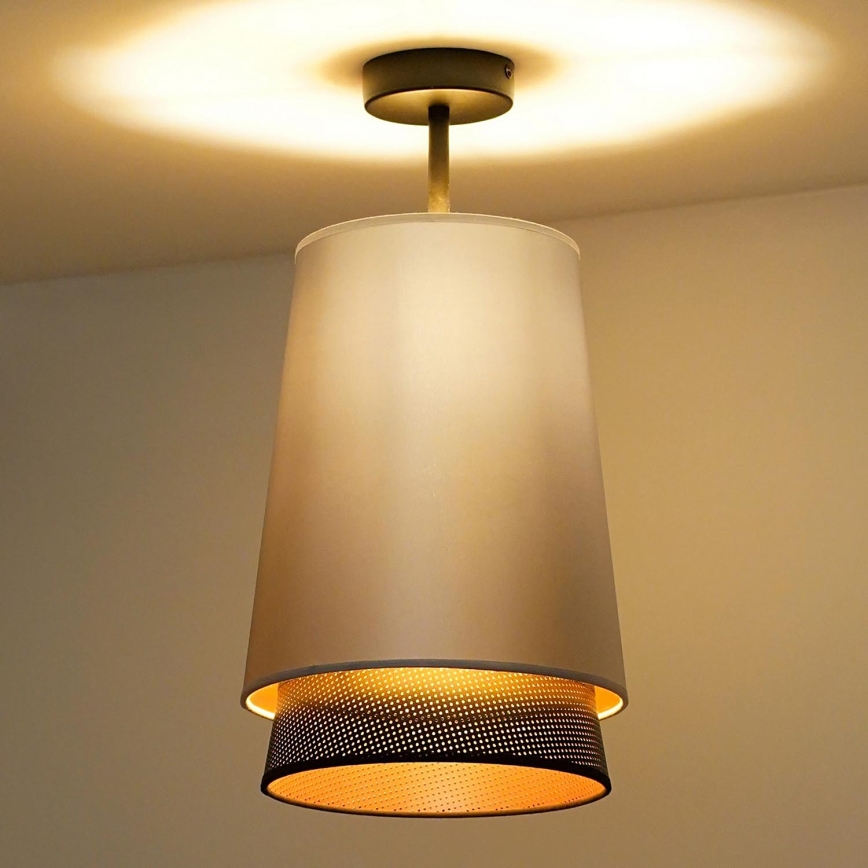 Duolla - Lámpara de techo BELL SHINY 1xE27/15W/230V diá. 25 cm plata/negro