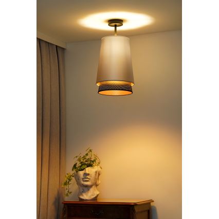 Duolla - Lámpara de techo BELL SHINY 1xE27/15W/230V diá. 25 cm plata/negro