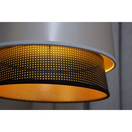 Duolla - Lámpara de techo BELL SHINY 1xE27/15W/230V diá. 25 cm plata/negro