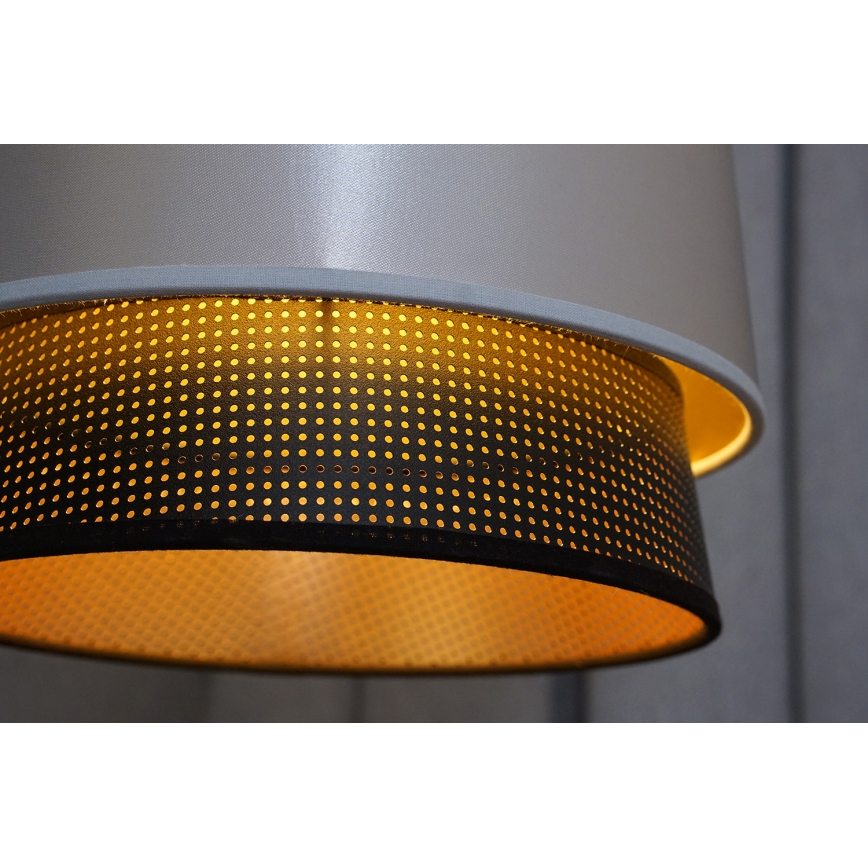 Duolla - Lámpara de techo BELL SHINY 1xE27/15W/230V diá. 25 cm plata/negro