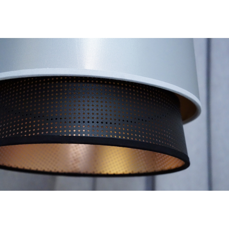 Duolla - Lámpara de techo BELL SHINY 1xE27/15W/230V diá. 25 cm plata/negro