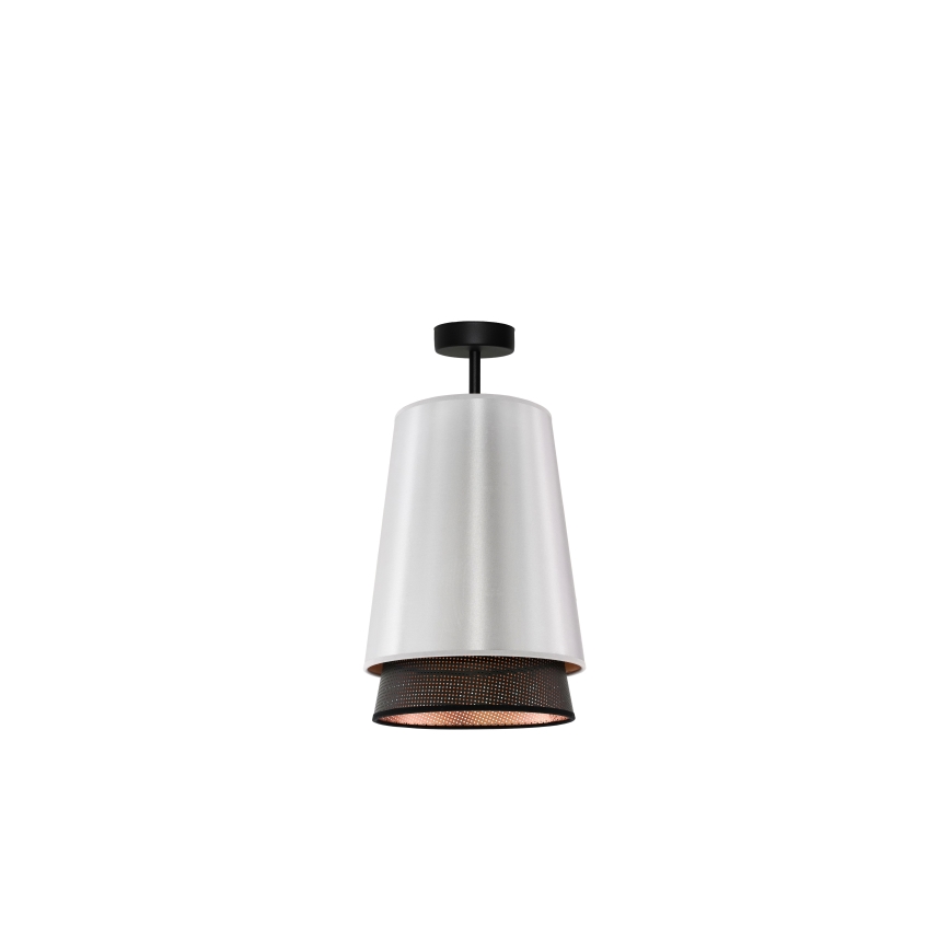 Duolla - Lámpara de techo BELL SHINY 1xE27/15W/230V diá. 25 cm plata/negro