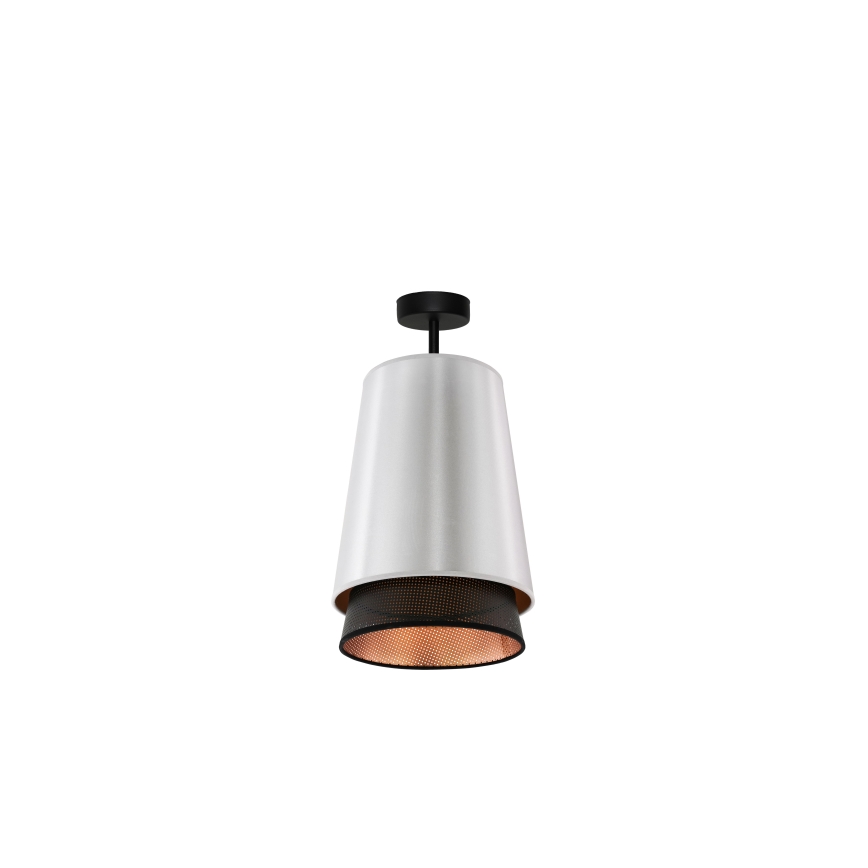 Duolla - Lámpara de techo BELL SHINY 1xE27/15W/230V diá. 25 cm plata/negro