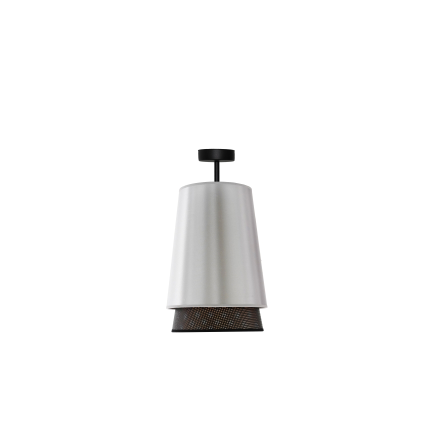 Duolla - Lámpara de techo BELL SHINY 1xE27/15W/230V diá. 25 cm plata/negro
