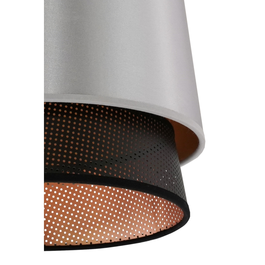 Duolla - Lámpara de techo BELL SHINY 1xE27/15W/230V diá. 25 cm plata/negro
