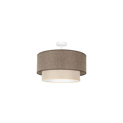 Duolla - Lámpara de techo BOHO ECO RECYCLING 1xE27/15W/230V diá. 45 cm marrón/color crema