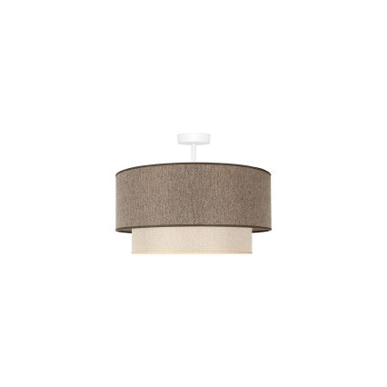 Duolla - Lámpara de techo BOHO ECO RECYCLING 1xE27/15W/230V diá. 45 cm marrón/color crema