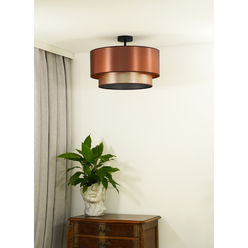 Duolla - Lámpara de techo COPPER SHINY 1xE27/15W/230V diá. 45 cm cobre