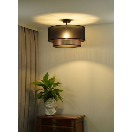 Duolla - Lámpara de techo COPPER SHINY 1xE27/15W/230V diá. 45 cm marrón/cobre