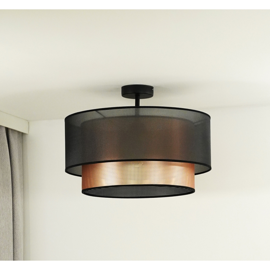 Duolla - Lámpara de techo COPPER SHINY 1xE27/15W/230V diá. 45 cm marrón/cobre