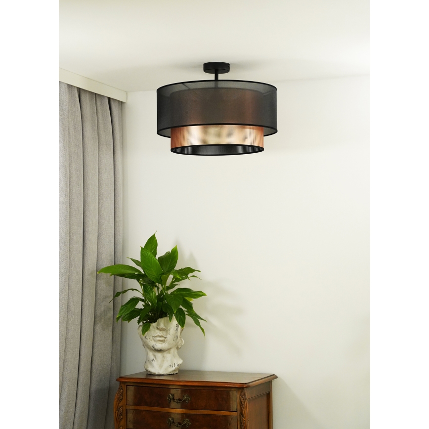 Duolla - Lámpara de techo COPPER SHINY 1xE27/15W/230V diá. 45 cm marrón/cobre