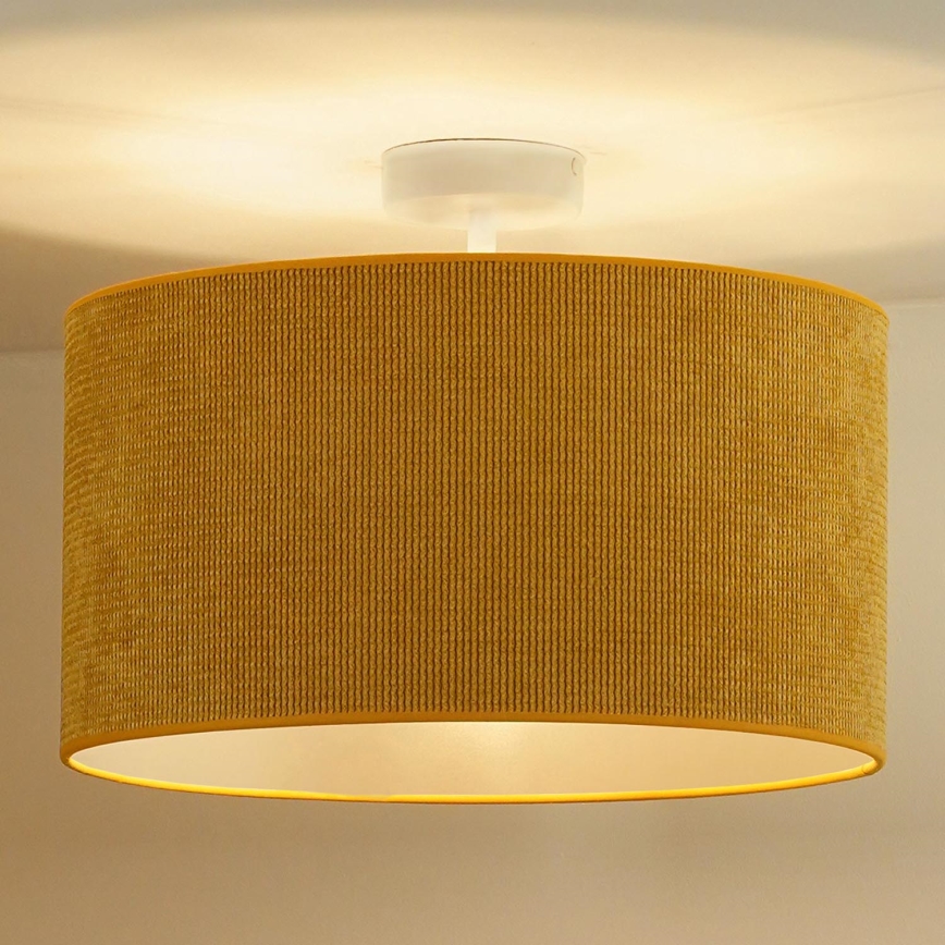Duolla - Lámpara de techo CORDUROY 1xE27/15W/230V diá. 40 cm amarillo