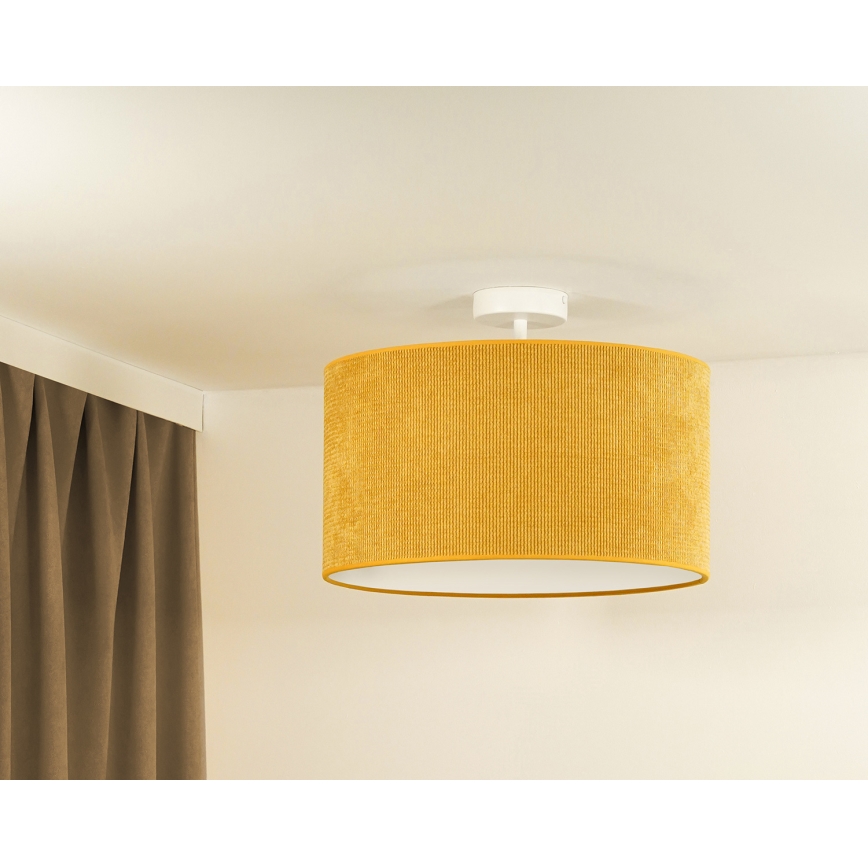 Duolla - Lámpara de techo CORDUROY 1xE27/15W/230V diá. 40 cm amarillo