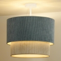 Duolla - Lámpara de techo CORDUROY 1xE27/15W/230V diá. 40 cm azul/beige