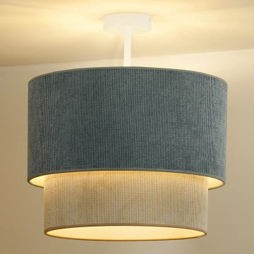 Duolla - Lámpara de techo CORDUROY 1xE27/15W/230V diá. 40 cm azul/beige