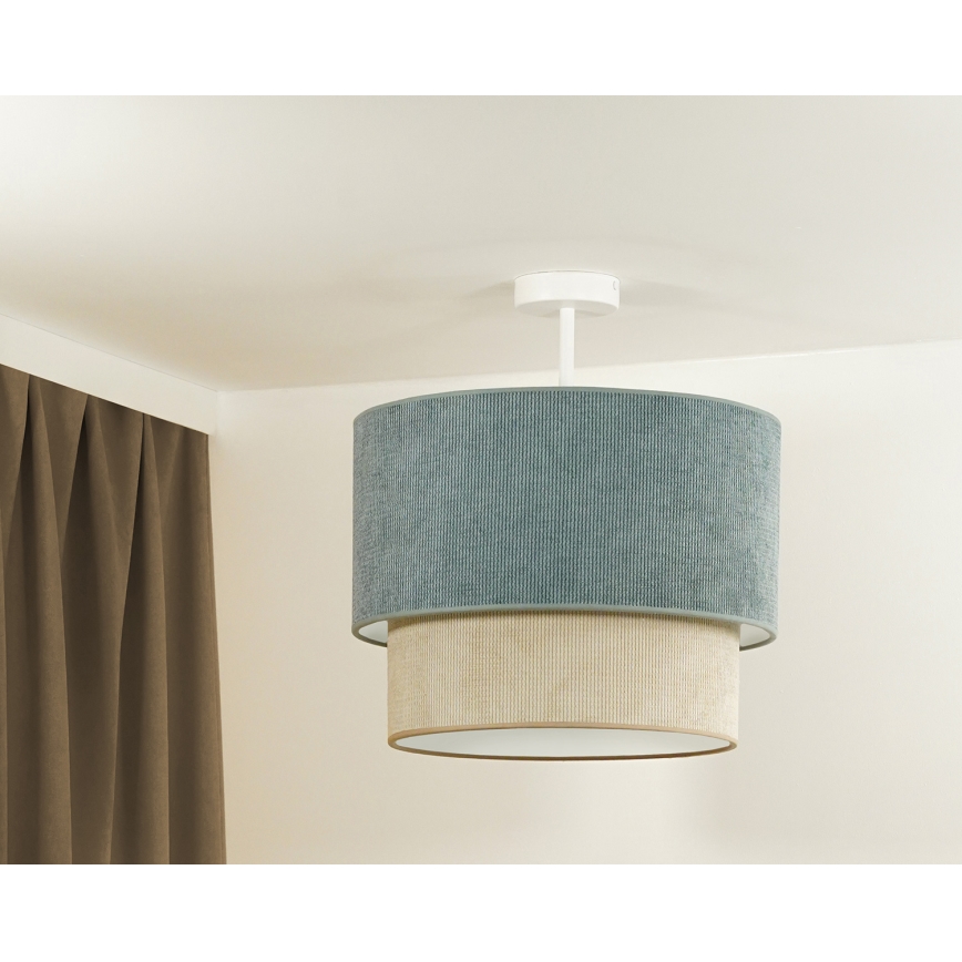Duolla - Lámpara de techo CORDUROY 1xE27/15W/230V diá. 40 cm azul/beige