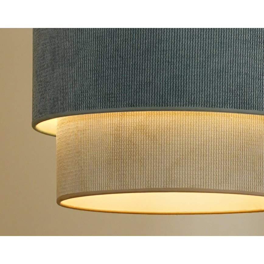 Duolla - Lámpara de techo CORDUROY 1xE27/15W/230V diá. 40 cm azul/beige