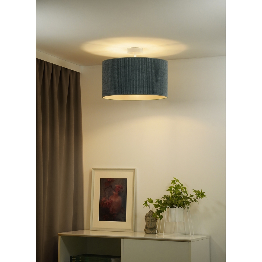 Duolla - Lámpara de techo CORDUROY 1xE27/15W/230V diá. 40 cm azul claro