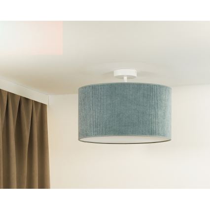 Duolla - Lámpara de techo CORDUROY 1xE27/15W/230V diá. 40 cm azul claro