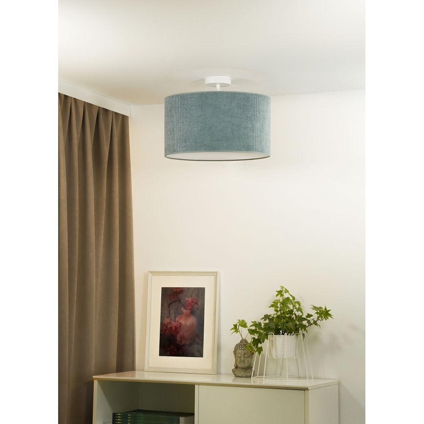 Duolla - Lámpara de techo CORDUROY 1xE27/15W/230V diá. 40 cm azul claro
