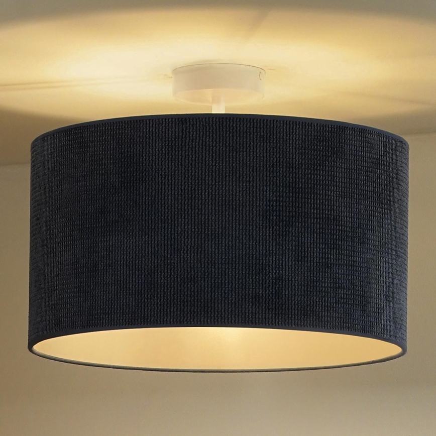 Duolla - Lámpara de techo CORDUROY 1xE27/15W/230V diá. 40 cm azul oscuro