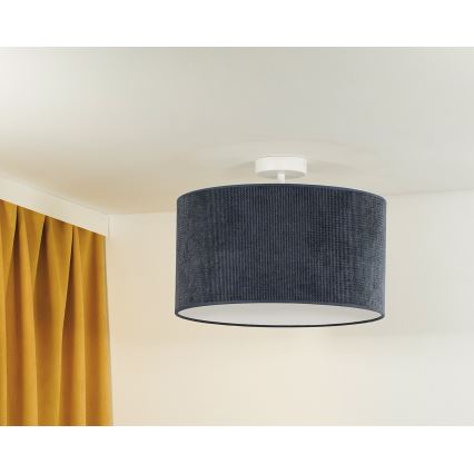 Duolla - Lámpara de techo CORDUROY 1xE27/15W/230V diá. 40 cm azul oscuro