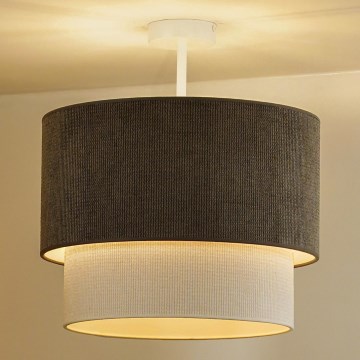Duolla - Lámpara de techo CORDUROY 1xE27/15W/230V diá. 40 cm marrón/color crema