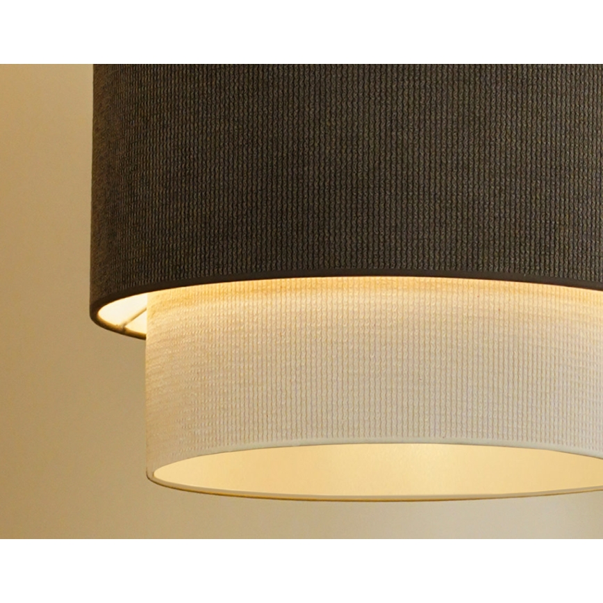 Duolla - Lámpara de techo CORDUROY 1xE27/15W/230V diá. 40 cm marrón/color crema