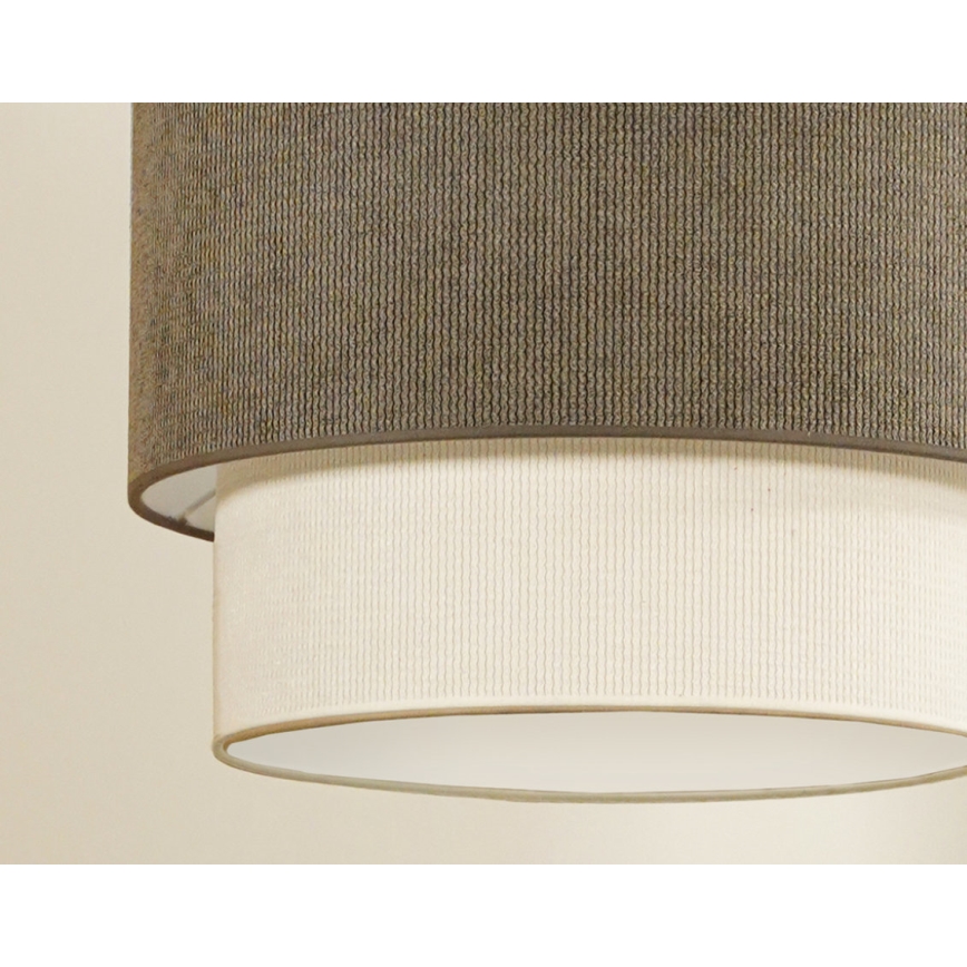 Duolla - Lámpara de techo CORDUROY 1xE27/15W/230V diá. 40 cm marrón/color crema