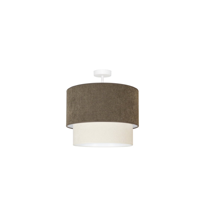 Duolla - Lámpara de techo CORDUROY 1xE27/15W/230V diá. 40 cm marrón/color crema