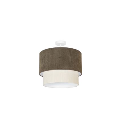 Duolla - Lámpara de techo CORDUROY 1xE27/15W/230V diá. 40 cm marrón/color crema