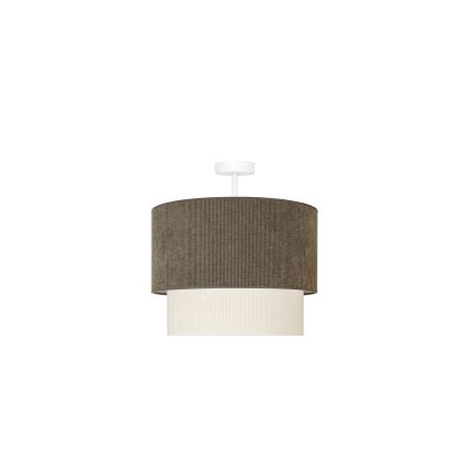 Duolla - Lámpara de techo CORDUROY 1xE27/15W/230V diá. 40 cm marrón/color crema