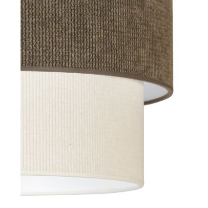 Duolla - Lámpara de techo CORDUROY 1xE27/15W/230V diá. 40 cm marrón/color crema