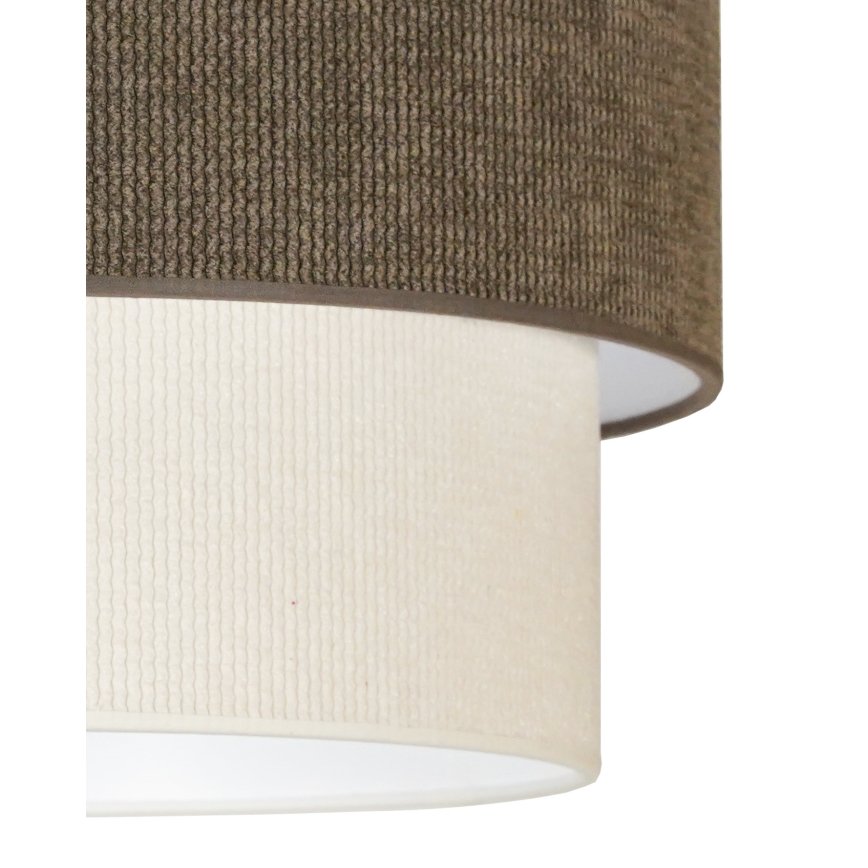 Duolla - Lámpara de techo CORDUROY 1xE27/15W/230V diá. 40 cm marrón/color crema
