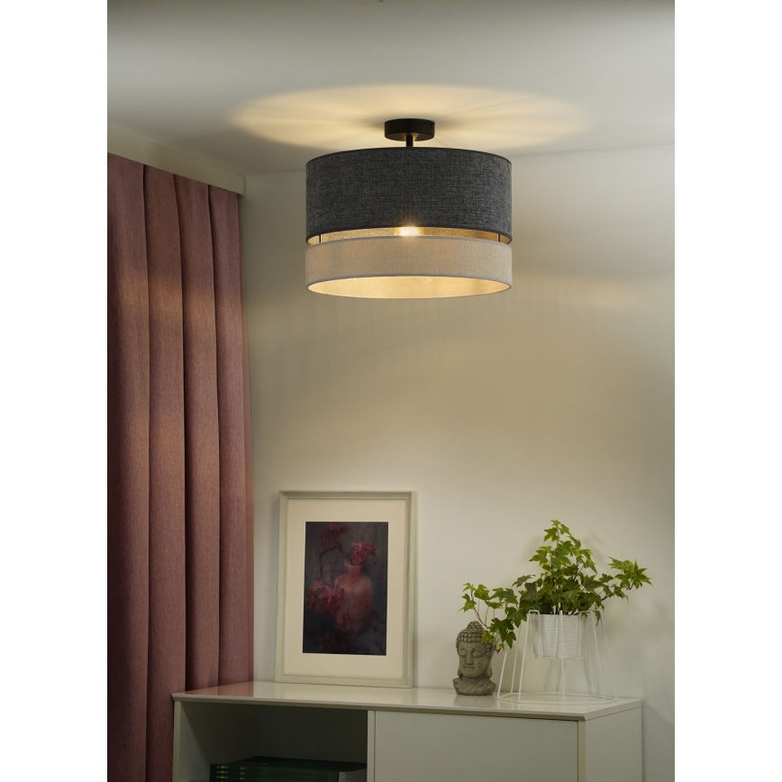 Duolla - Lámpara de techo DOUBLE 1xE27/15W/230V diá. 40 cm gris