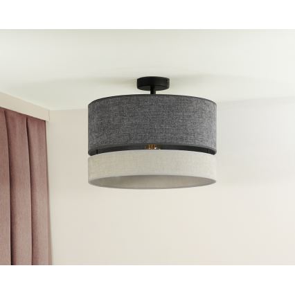 Duolla - Lámpara de techo DOUBLE 1xE27/15W/230V diá. 40 cm gris