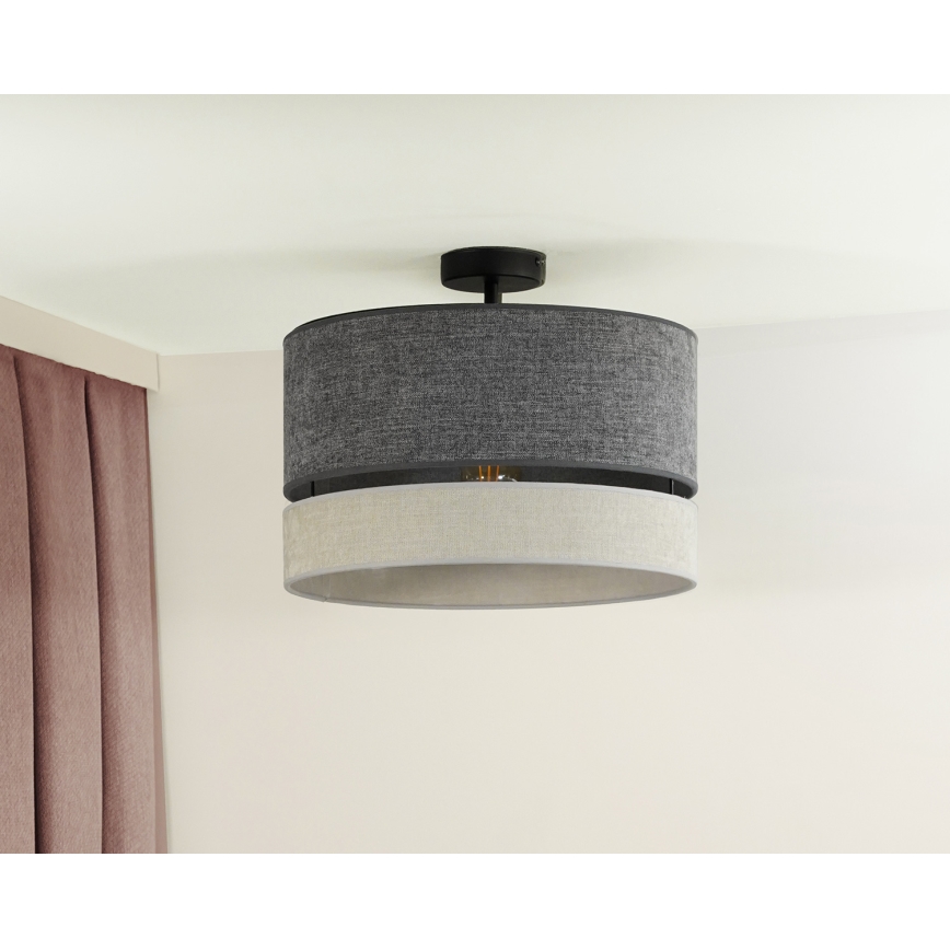 Duolla - Lámpara de techo DOUBLE 1xE27/15W/230V diá. 40 cm gris