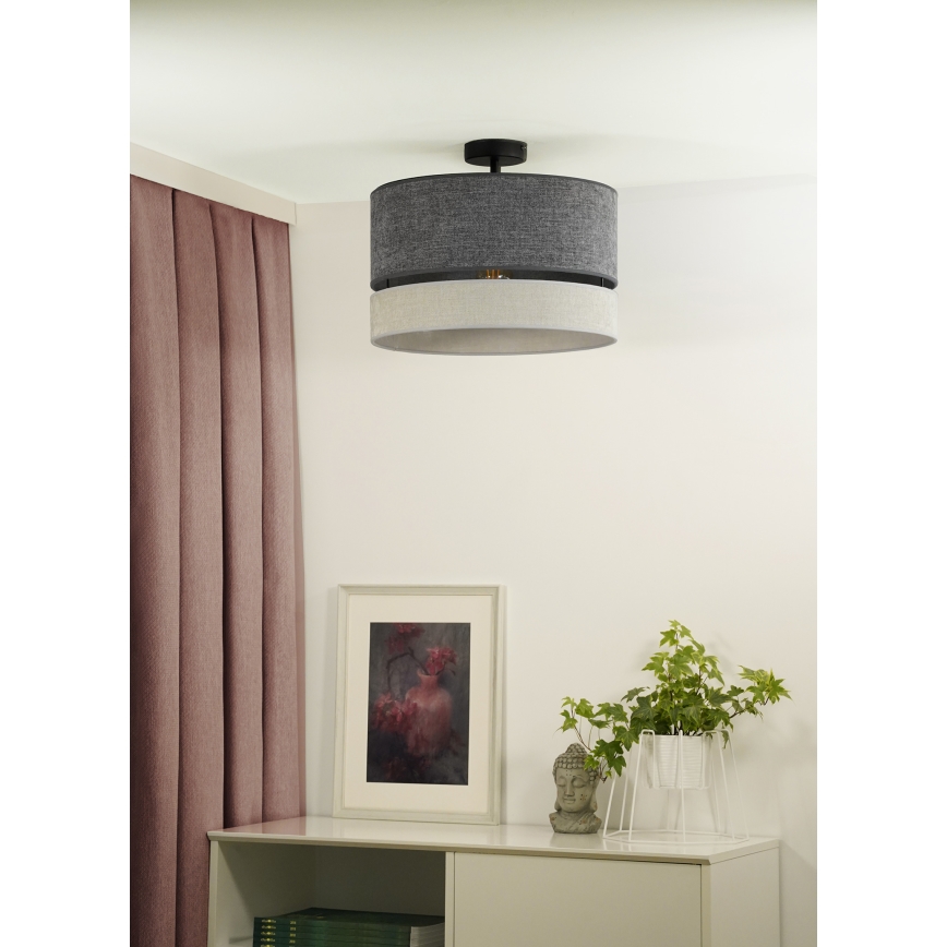 Duolla - Lámpara de techo DOUBLE 1xE27/15W/230V diá. 40 cm gris