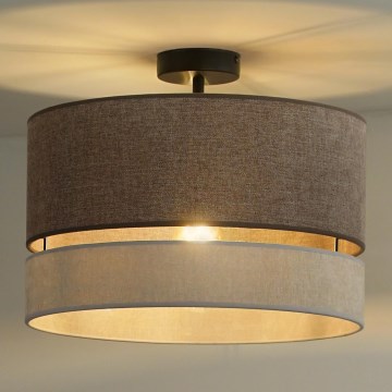 Duolla - Lámpara de techo DOUBLE 1xE27/15W/230V diá. 40 cm marrón/gris