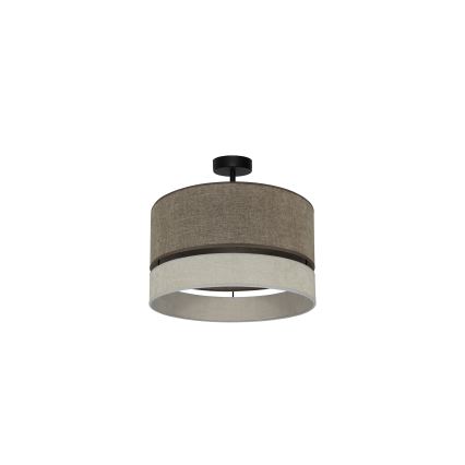 Duolla - Lámpara de techo DOUBLE 1xE27/15W/230V diá. 40 cm marrón/gris