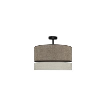 Duolla - Lámpara de techo DOUBLE 1xE27/15W/230V diá. 40 cm marrón/gris