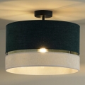 Duolla - Lámpara de techo DOUBLE 1xE27/15W/230V diá. 40 cm verde/gris