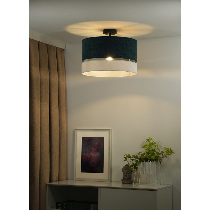 Duolla - Lámpara de techo DOUBLE 1xE27/15W/230V diá. 40 cm verde/gris