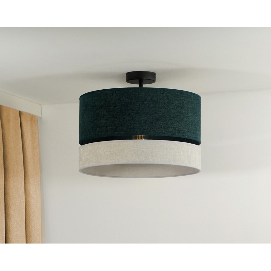 Duolla - Lámpara de techo DOUBLE 1xE27/15W/230V diá. 40 cm verde/gris
