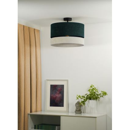 Duolla - Lámpara de techo DOUBLE 1xE27/15W/230V diá. 40 cm verde/gris