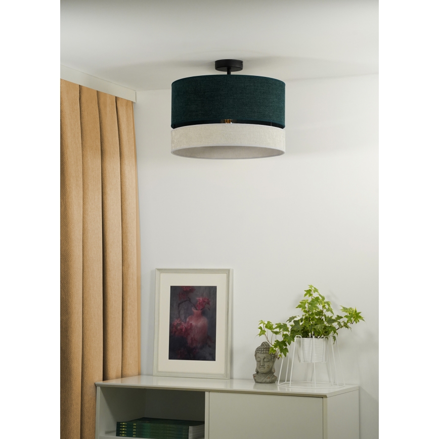 Duolla - Lámpara de techo DOUBLE 1xE27/15W/230V diá. 40 cm verde/gris