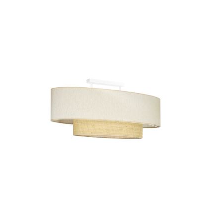 Duolla - Lámpara de techo DOUBLE OVAL NATURE 2xE27/15W/230V color crema/beige