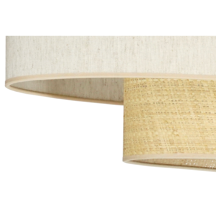 Duolla - Lámpara de techo DOUBLE OVAL NATURE 2xE27/15W/230V color crema/beige